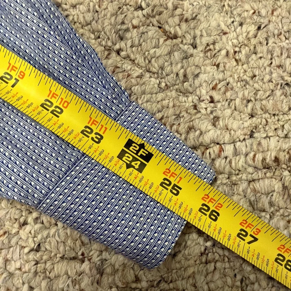 Banana Republic Blue Dress Shirt Mens Large L Slim Fit Button Up